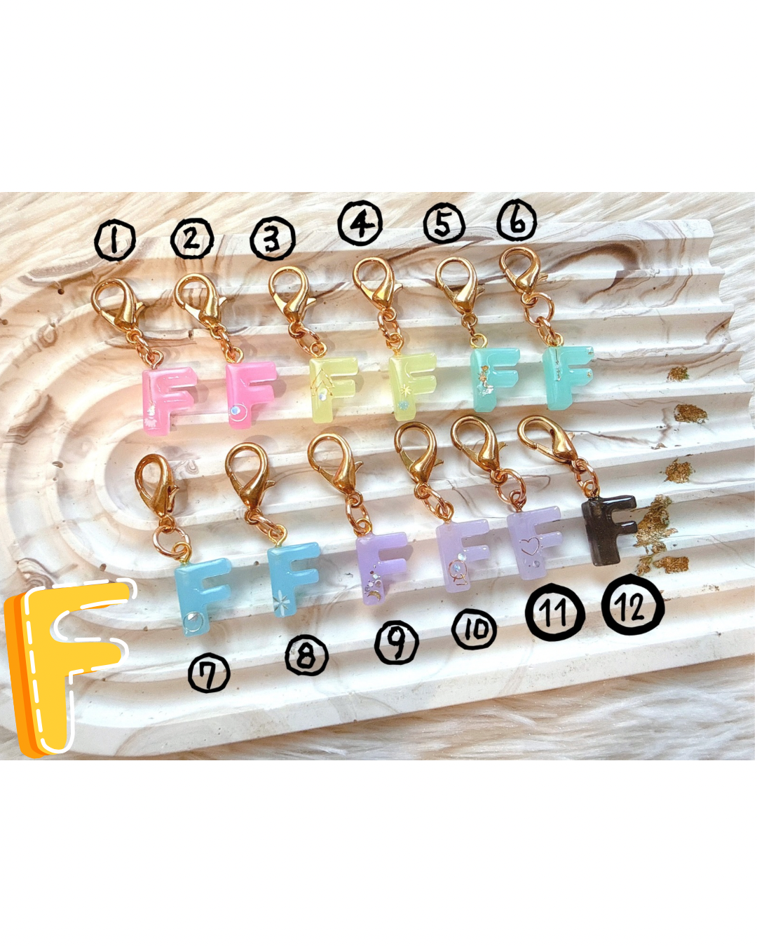イニシャルチャーム『Ｆ』の画像