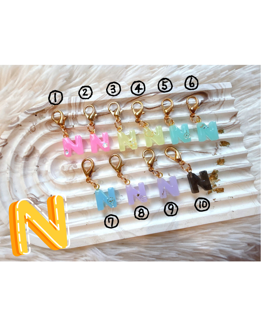 イニシャルレジン『Ｎ』の画像